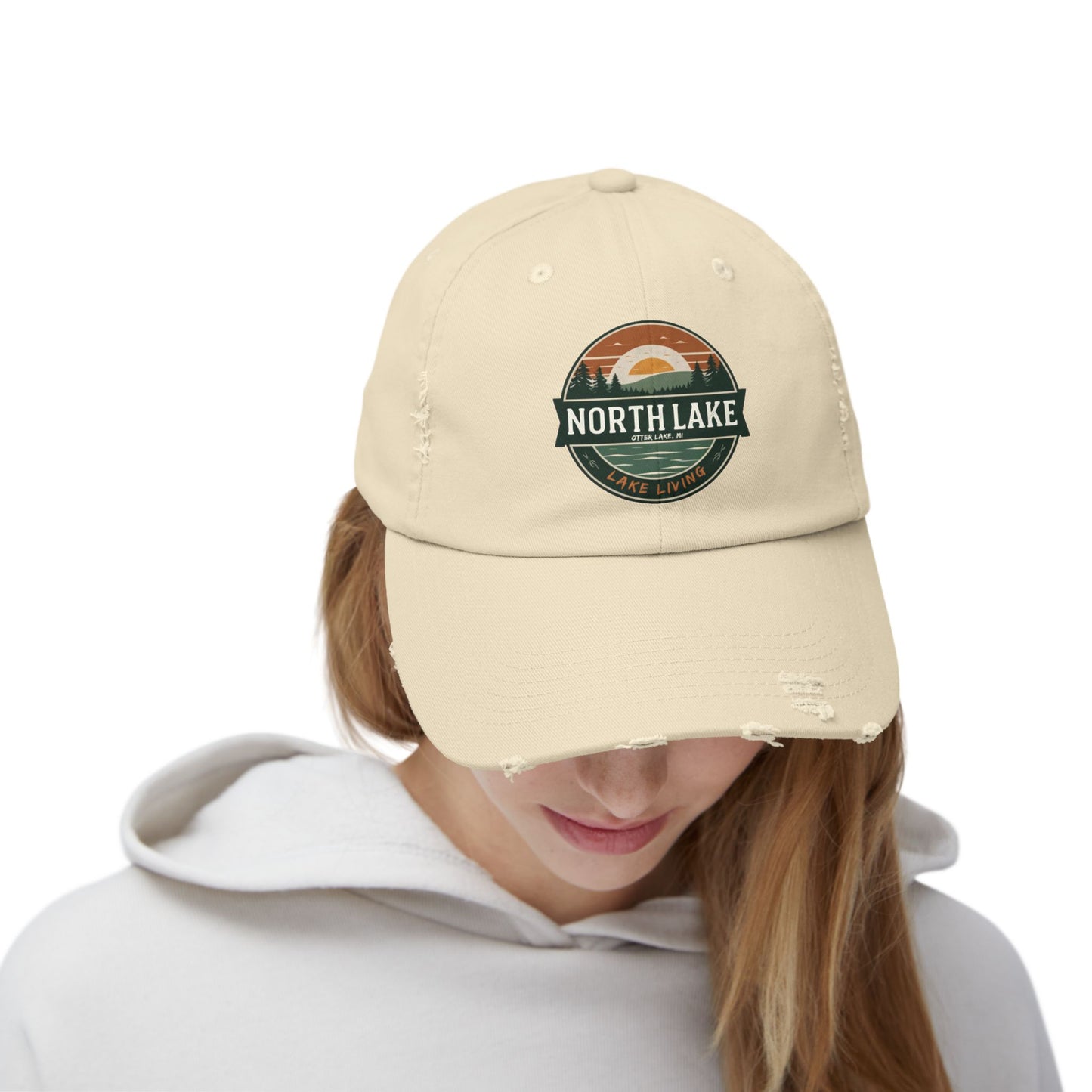 North Lake Distressed Cap — Vintage Lake Living Baseball Hat