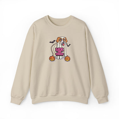 Unisex Heavy Blend Sweatshirt (Crewneck) - Halloween - Lick or Treat Dog Graphic