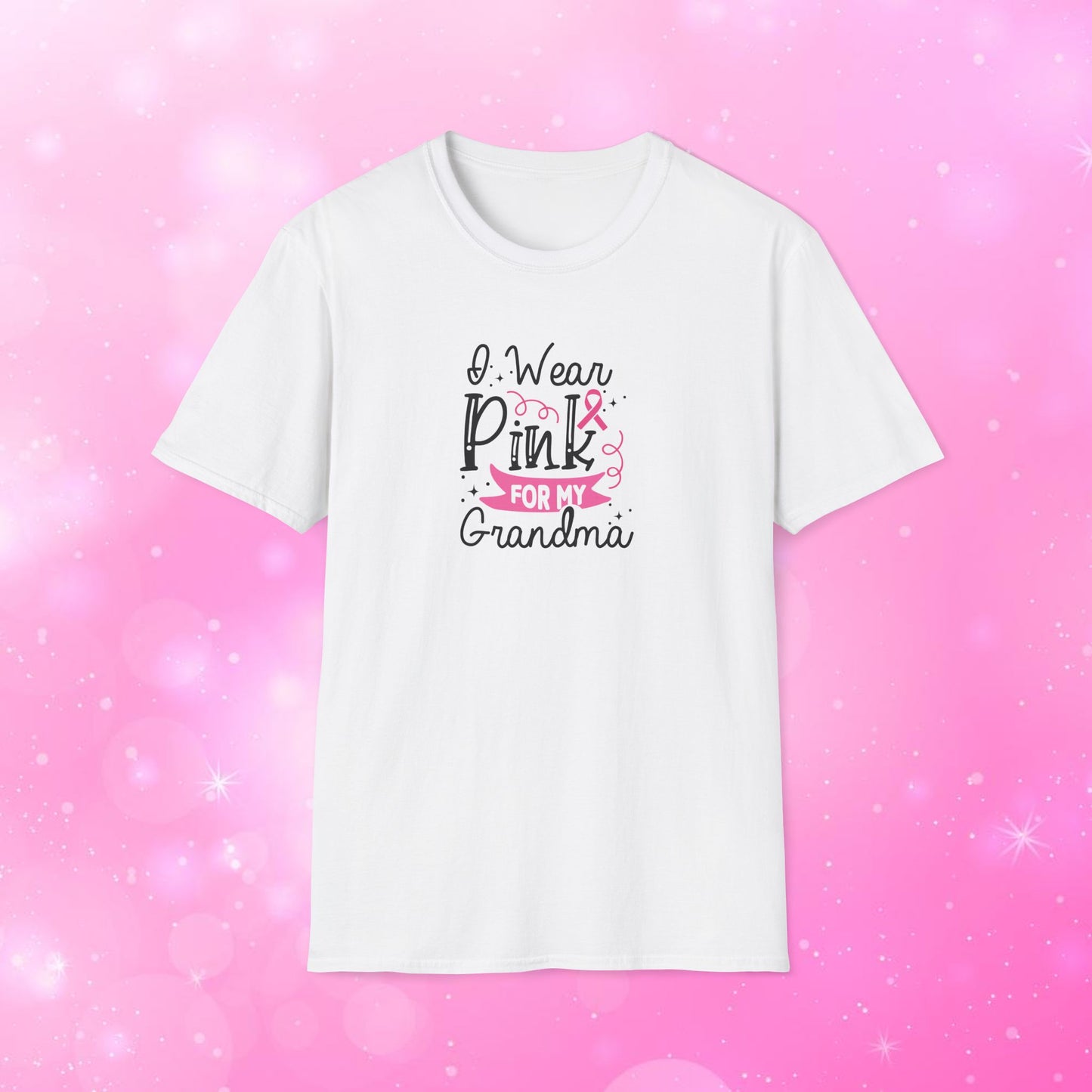 Unisex Short Sleeve T-Shirt – Breast Cancer - I Wear Pink For My Grandma