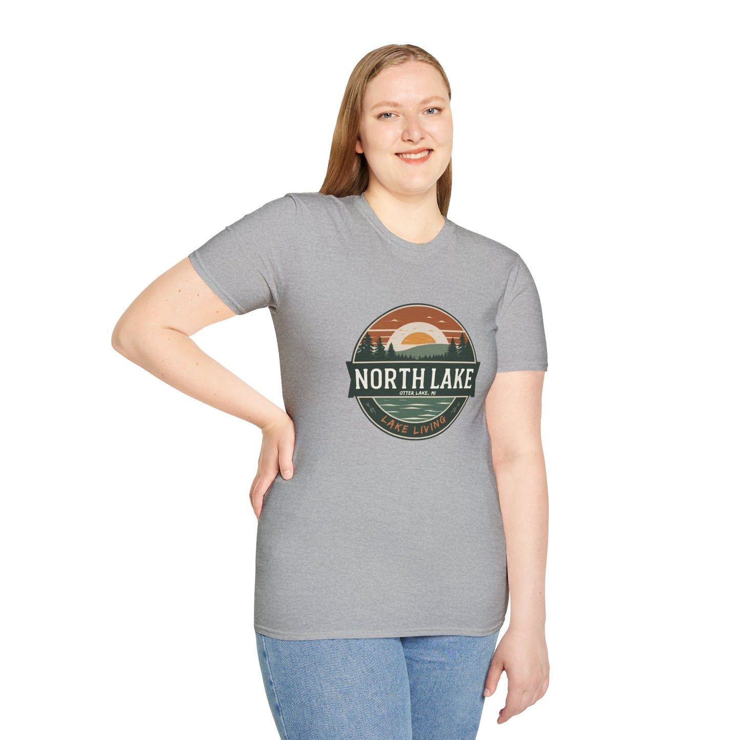 North Lake T-Shirt - Vintage Sunset Graphic