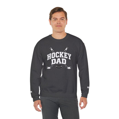 Hockey Dad Sweatshirt (Crewneck) — Personalized Player Name & Number | Travel Hockey Gift