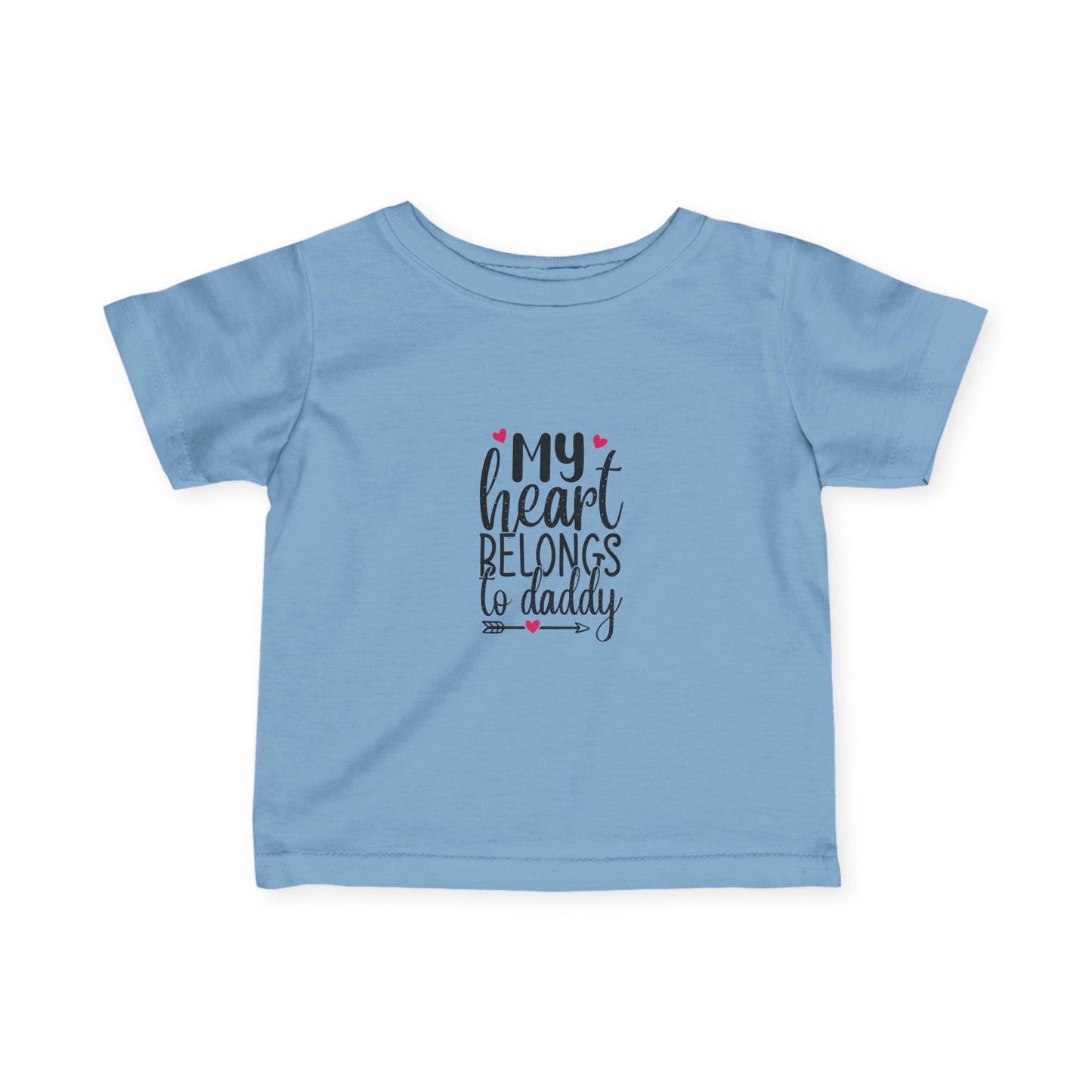 Infant T-shirt: Heart belongs to daddy tshirt