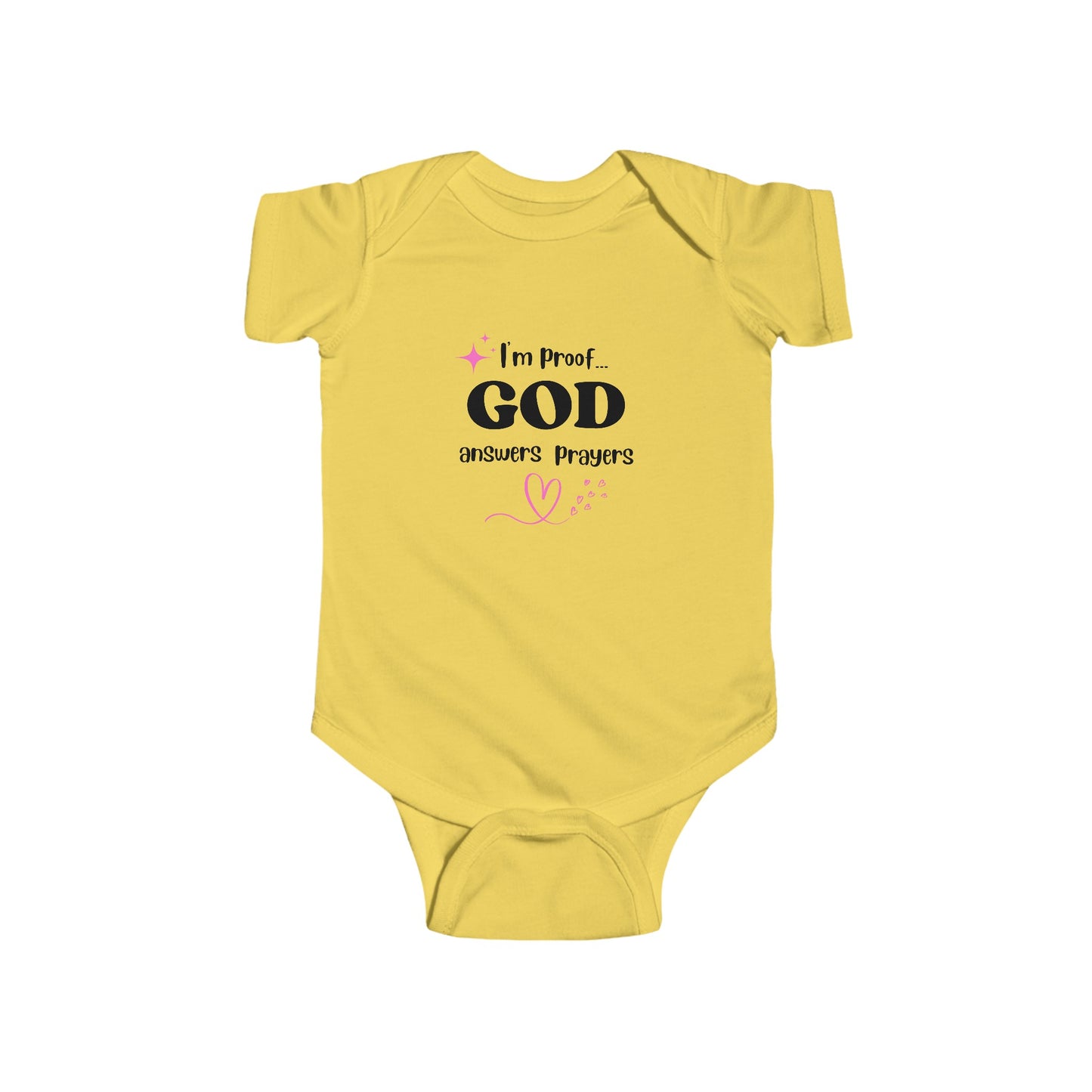 Infant Fine Jersey Onesie: I'm proof...pink star & heart