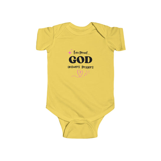 Infant Fine Jersey Onesie: I'm proof...pink star & heart