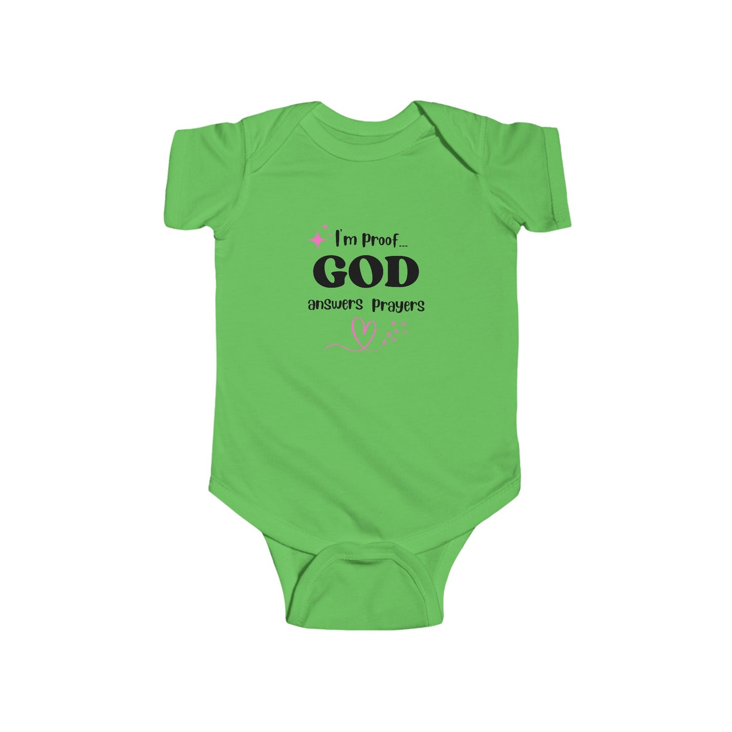 Infant Fine Jersey Onesie: I'm proof...pink star & heart