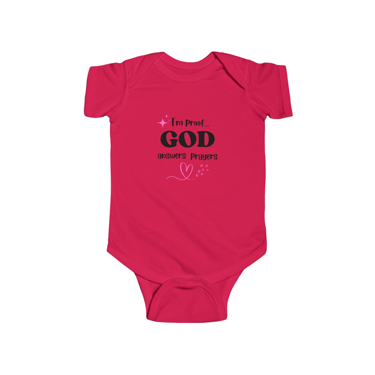 Infant Fine Jersey Onesie: I'm proof...pink star & heart