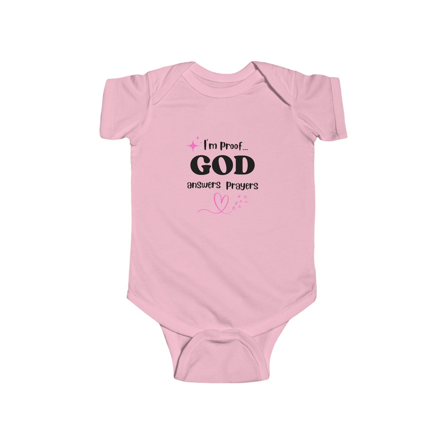 Infant Fine Jersey Onesie: I'm proof...pink star & heart