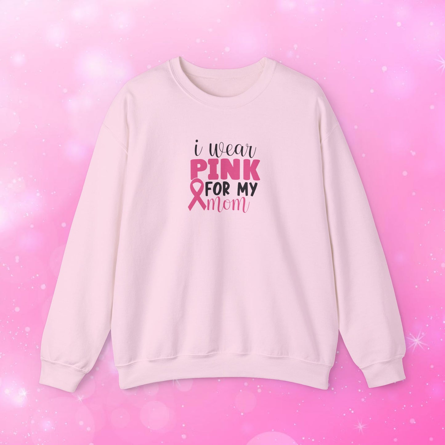 Unisex Heavy Blend Sweatshirt (Crewneck) - Breast Cancer - I wear pink for my Mom