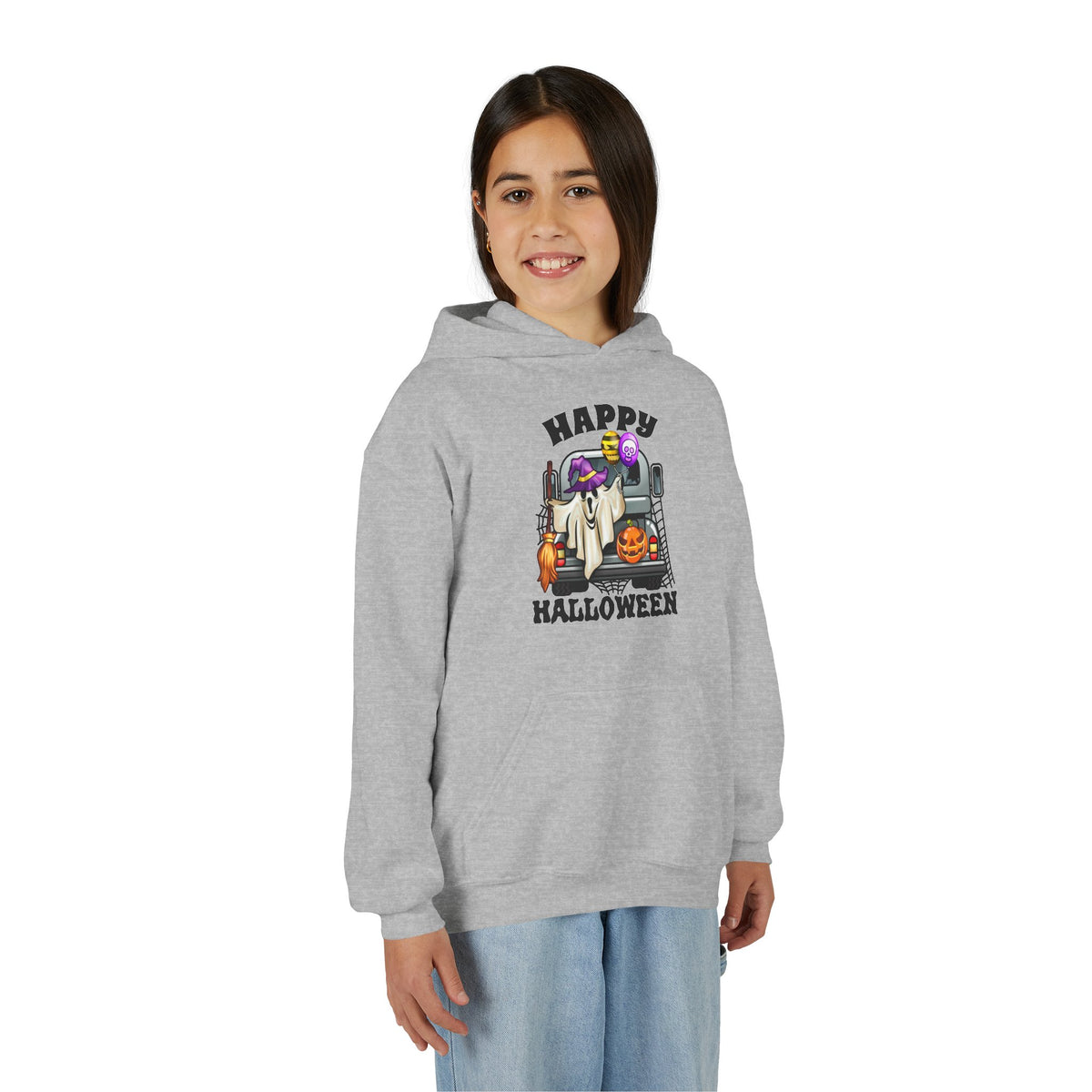 Youth Sweatshirt (Hoodie) - Halloween - Trunk or Treat, Happy Halloween