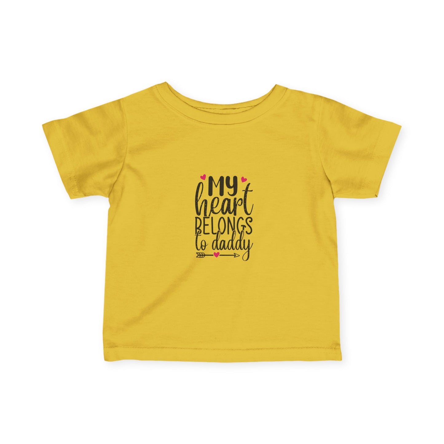Infant T-shirt: Heart belongs to daddy tshirt