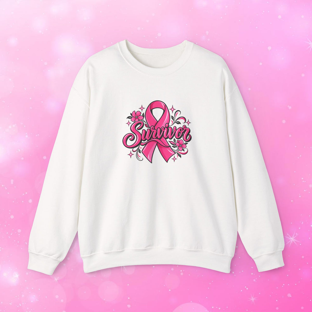 Unisex Heavy Blend Sweatshirt (Crewneck) - Breast Cancer - Survivor