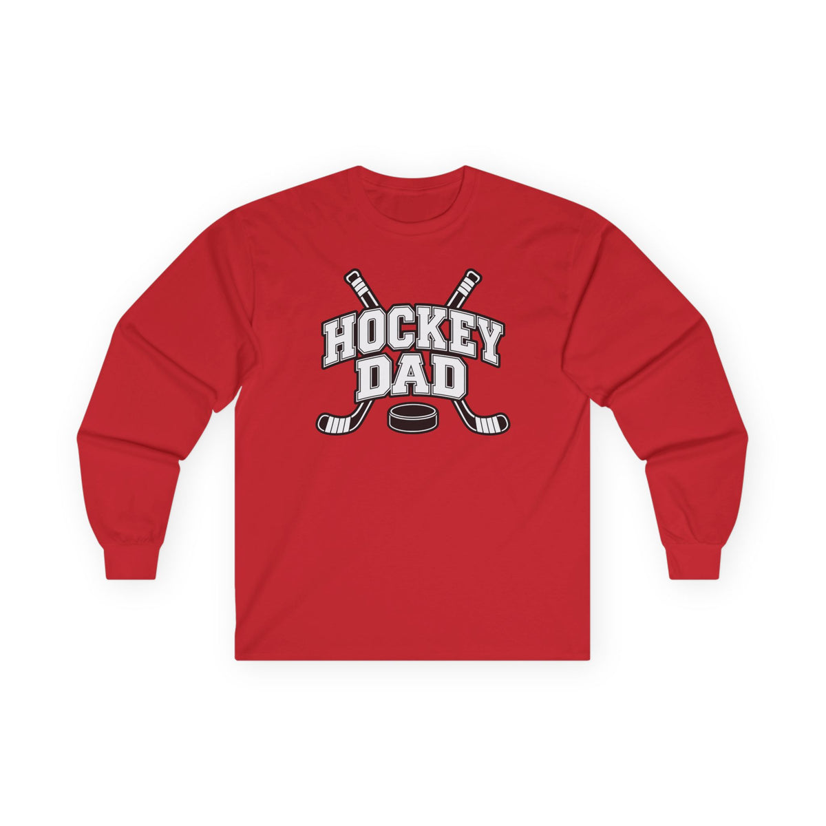 Hockey Dad Long Sleeve T-Shirt — Personalized Player Name & Number | Travel Hockey Gift