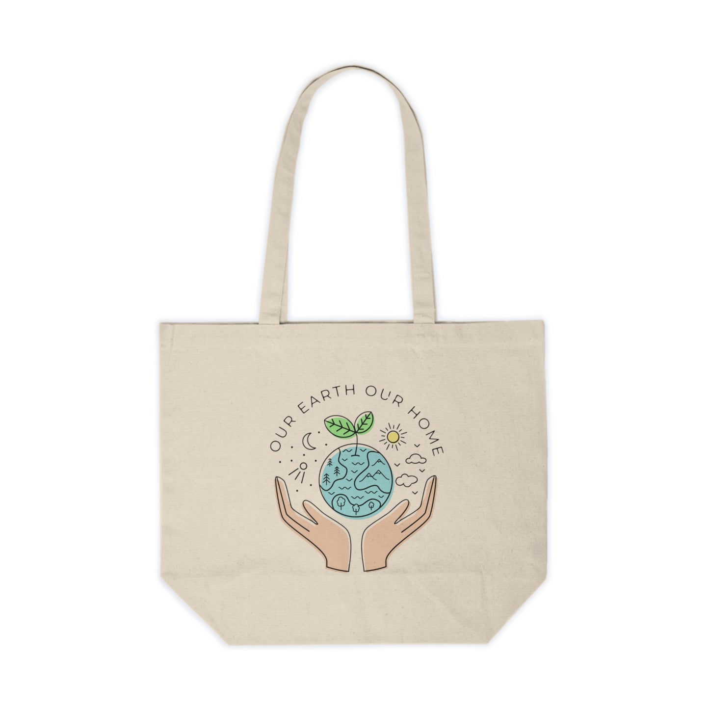 Canvas Shopping Tote: Our Earth, Our Home