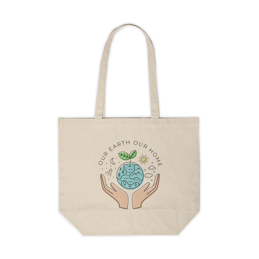 Canvas Shopping Tote: Our Earth, Our Home