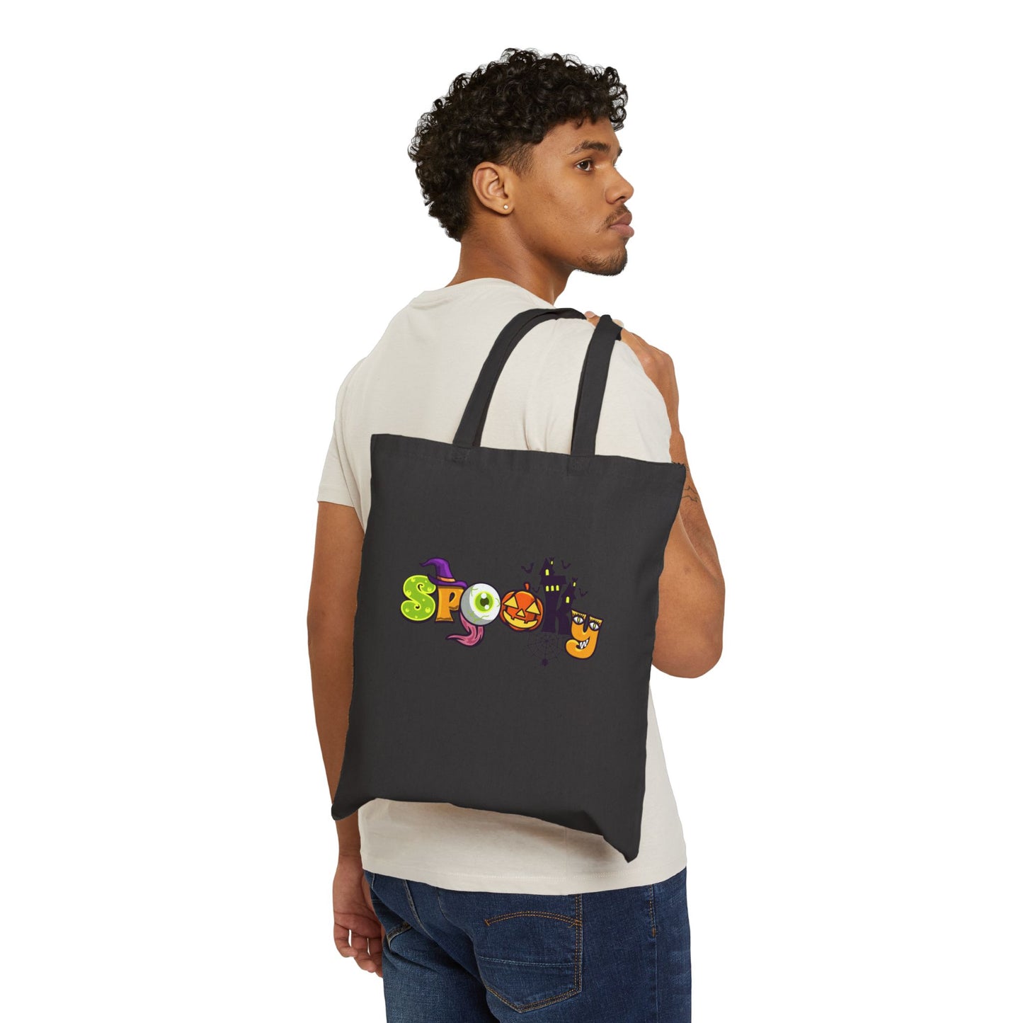Halloween Canvas Tote Bag: Spooky