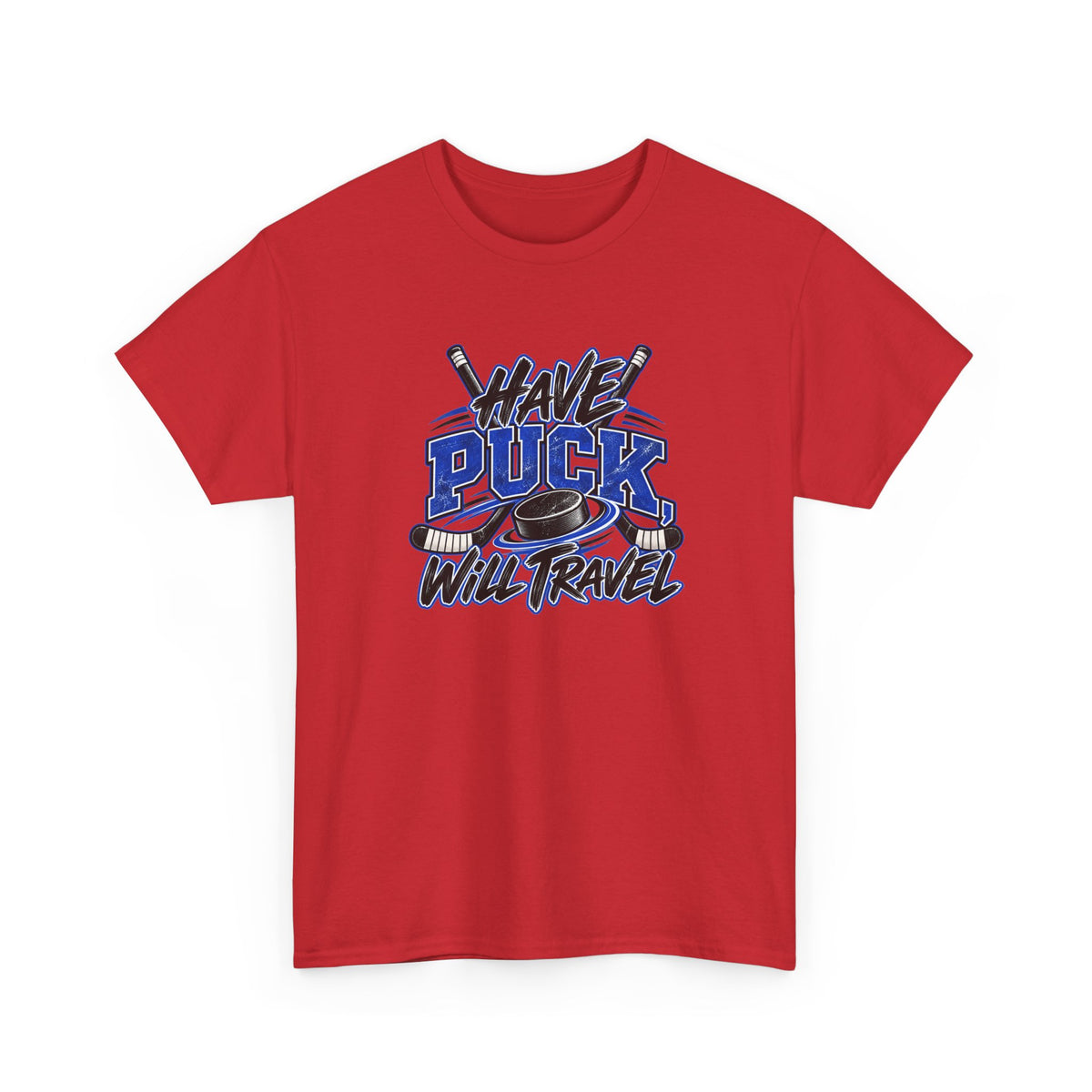 Hockey T-Shirt — Have Puck, Will Travel | Funny Travel Hockey Gift