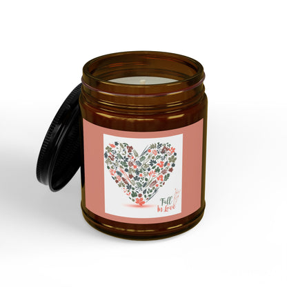 Scented Soy Candle - Fall in Love (Heart), 4oz & 9oz