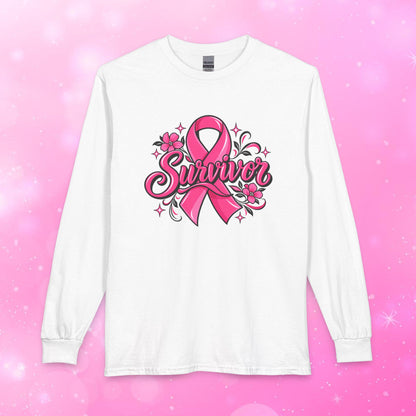 Unisex Long Sleeve T-Shirt - Breast Cancer - Survivor