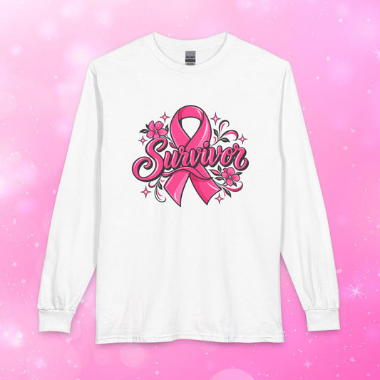 Unisex Long Sleeve T-Shirt - Breast Cancer - Survivor