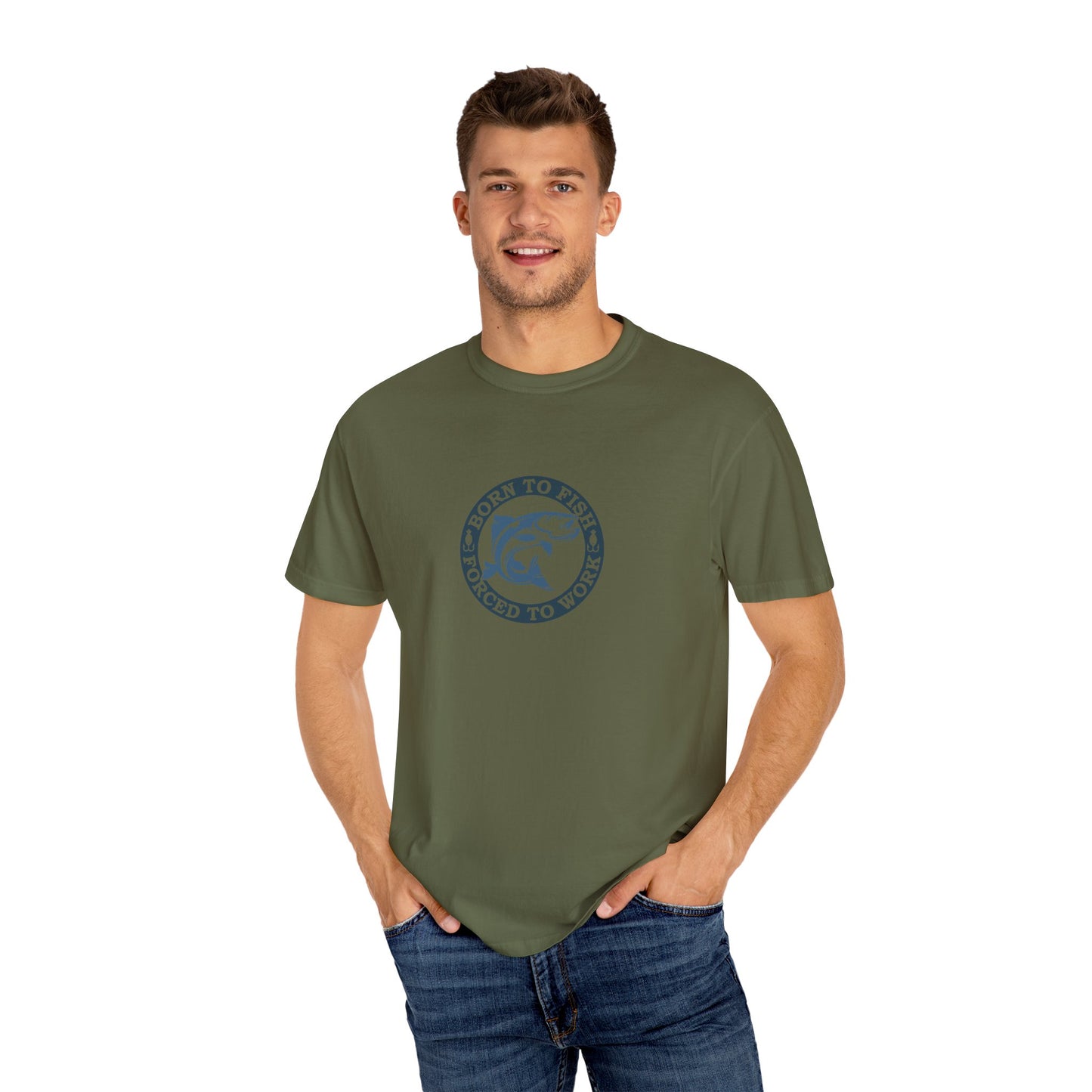 Unisex Garment-Dyed T-shirt: Born to fish