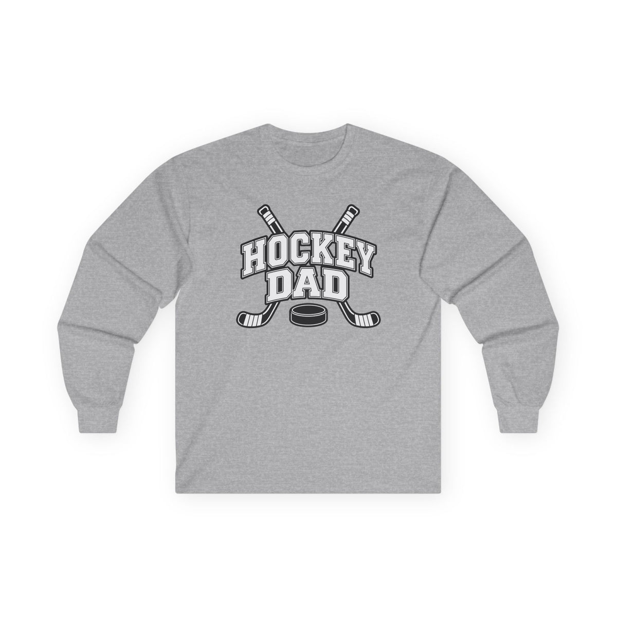 Hockey Dad Long Sleeve T-Shirt — Personalized Player Name & Number | Travel Hockey Gift