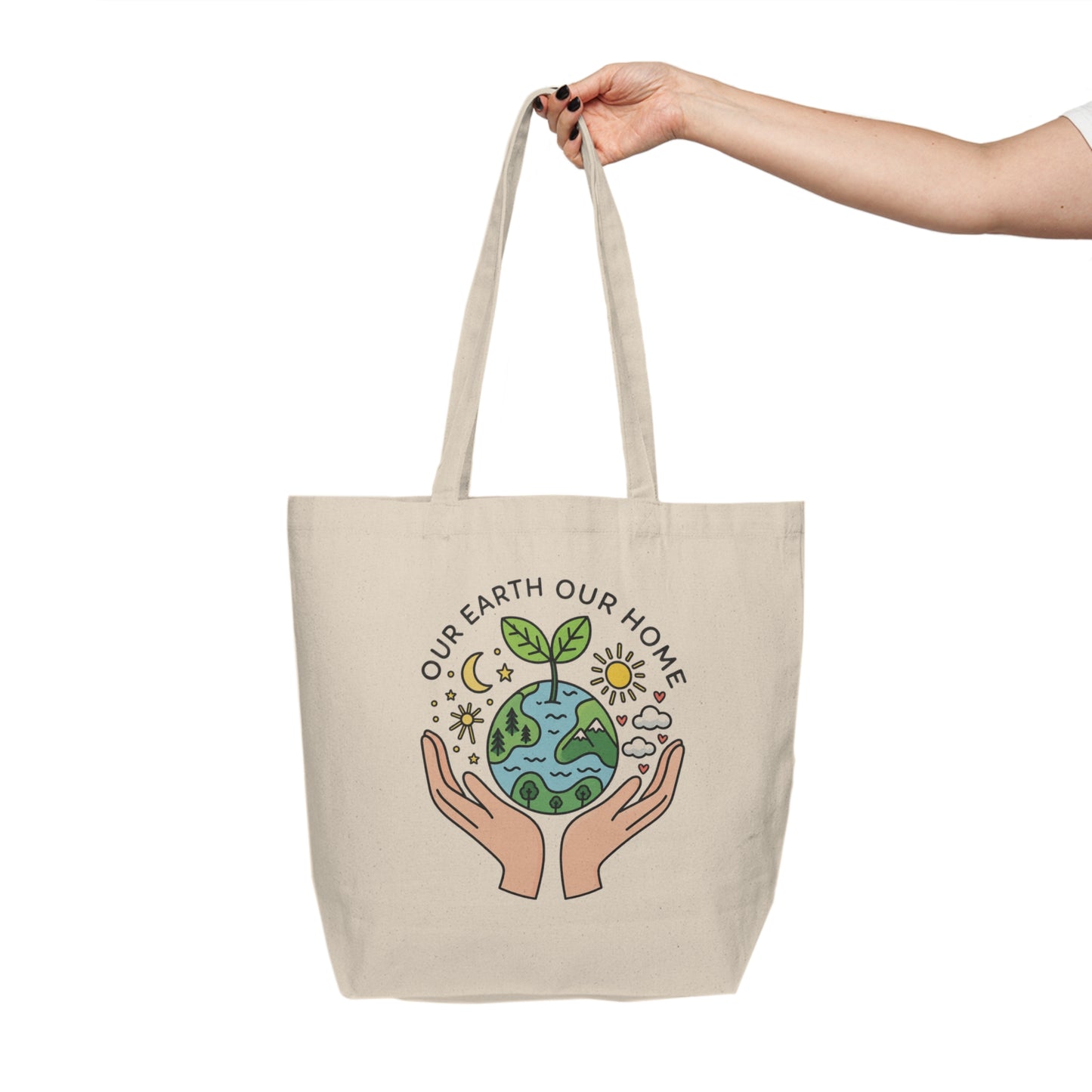 Canvas Tote – Eco-Friendly - Our Earth, Our Home