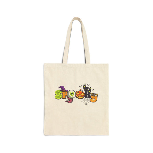 Halloween Canvas Tote Bag: Spooky