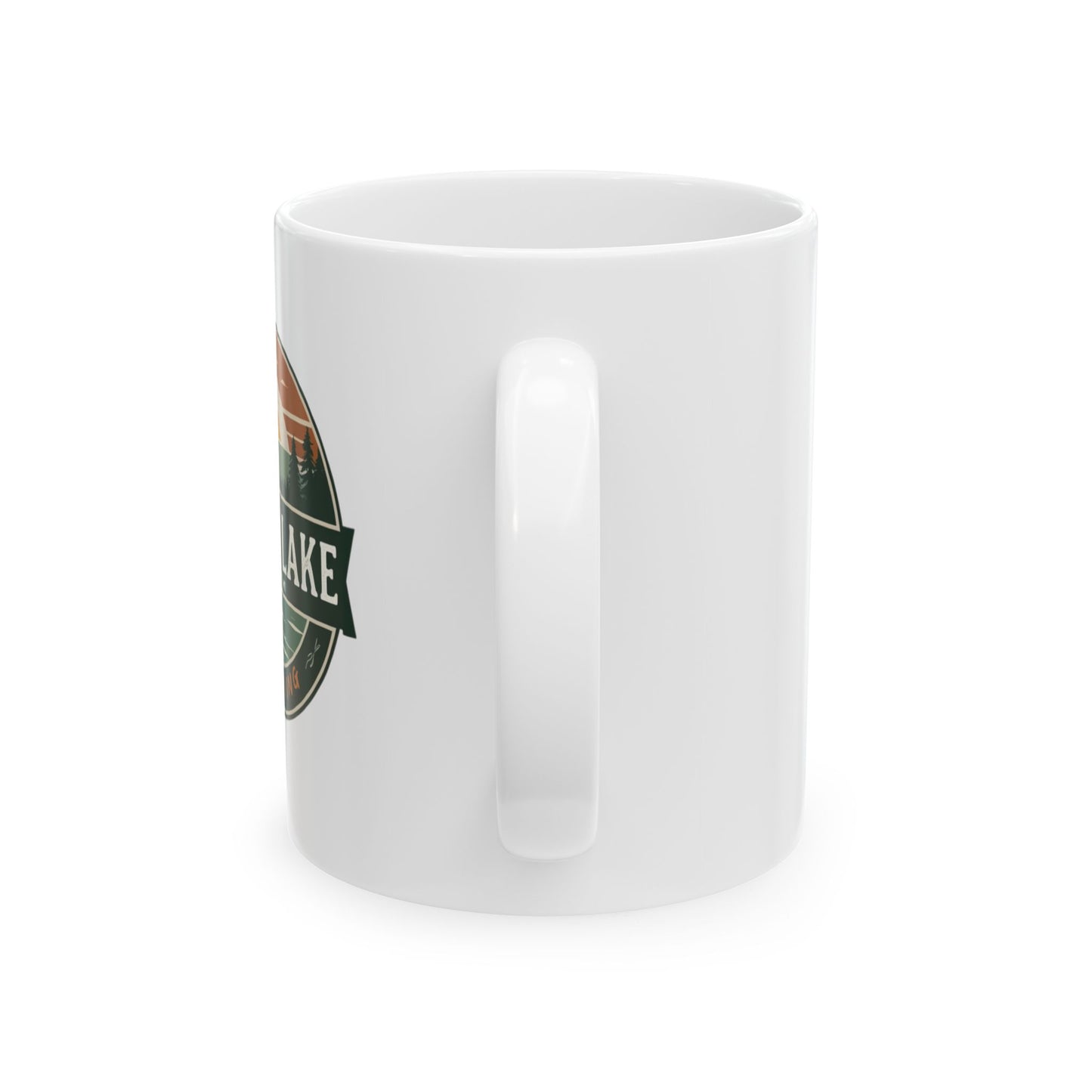 North Lake Ceramic Mug — Vintage Sunset Graphic (11oz & 15oz)