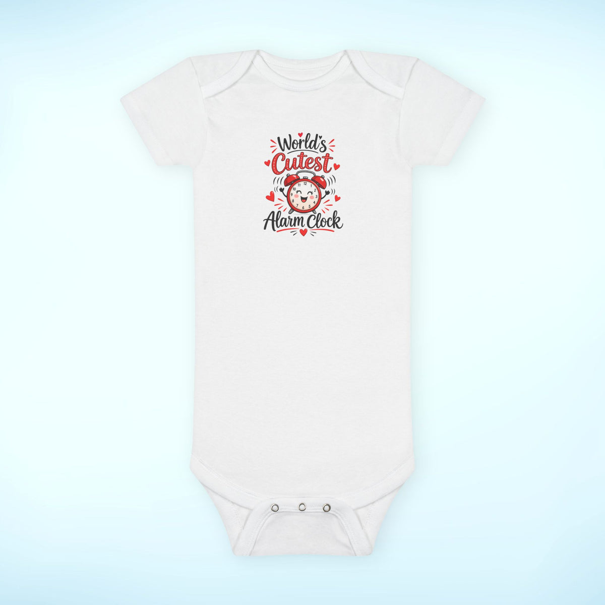 Infant / Toddler Onesie® – World's Cutest Alarm Clock (Boy)