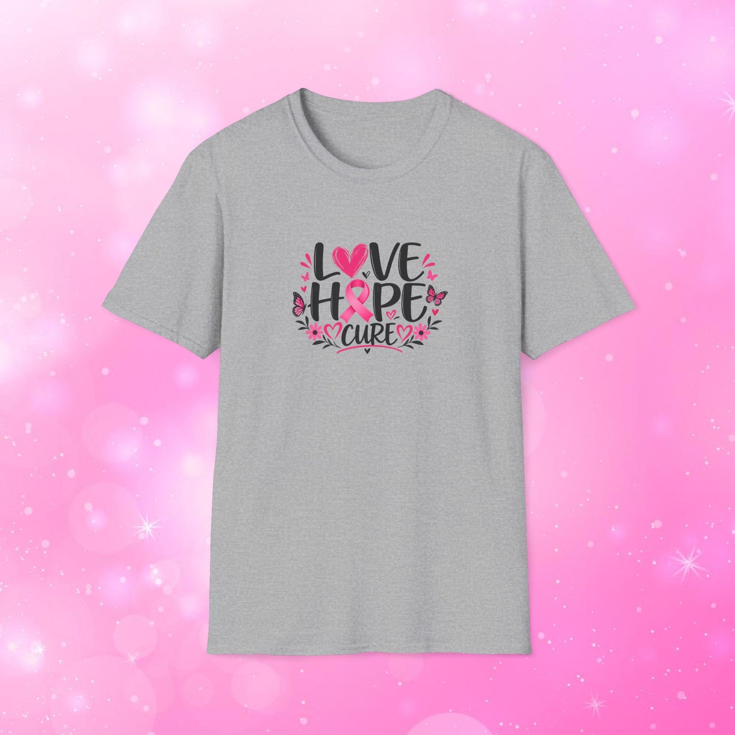Unisex Short Sleeve T-Shirt – Breast Cancer - Love, Hope, Cure