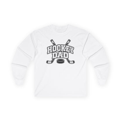 Hockey Dad Long Sleeve T-Shirt — Personalized Player Name & Number | Travel Hockey Gift