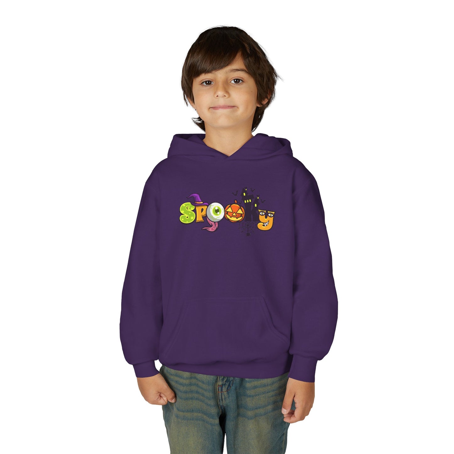 Youth Heavy Blend Hooded Sweatshirt: Spooky