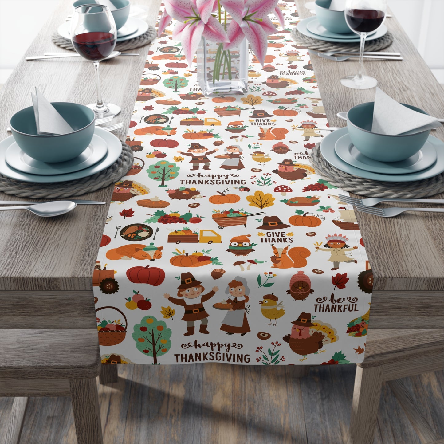 Table Runner (Cotton, Poly): Thanksgiving