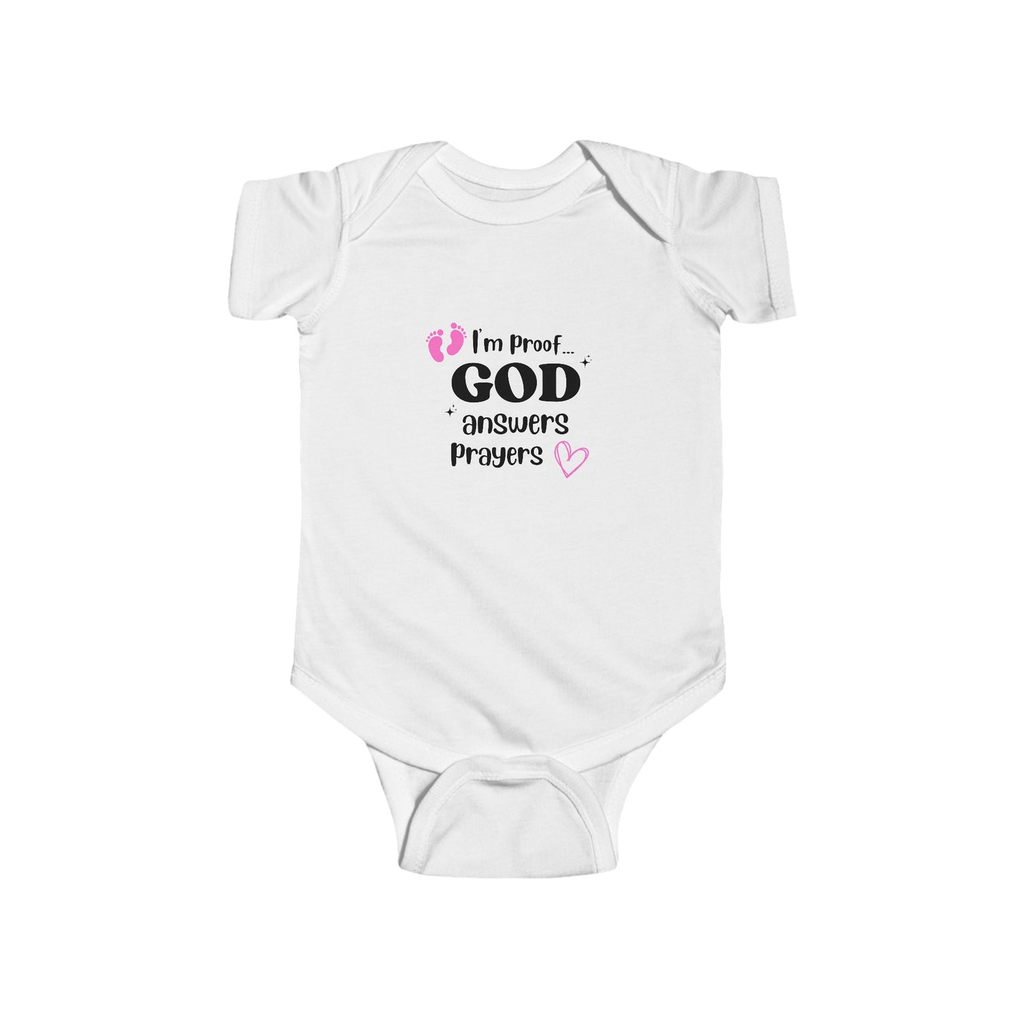 Infant Fine Jersey Onesie: I'm proof...pink feet
