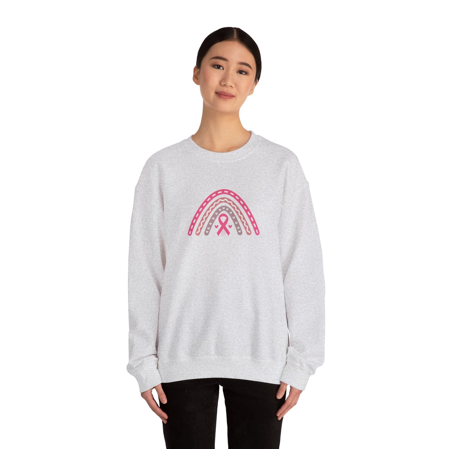 Unisex Heavy Blend™ Crewneck Sweatshirt: Southwest rainbow breast cancer
