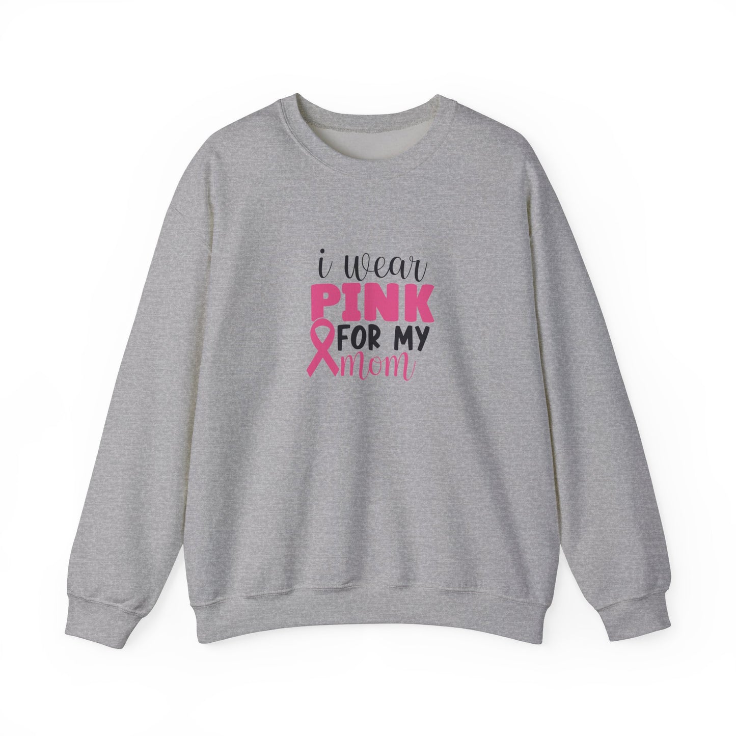 Unisex Heavy Blend™ Crewneck Sweatshirt: Pink for my mom breast cancer