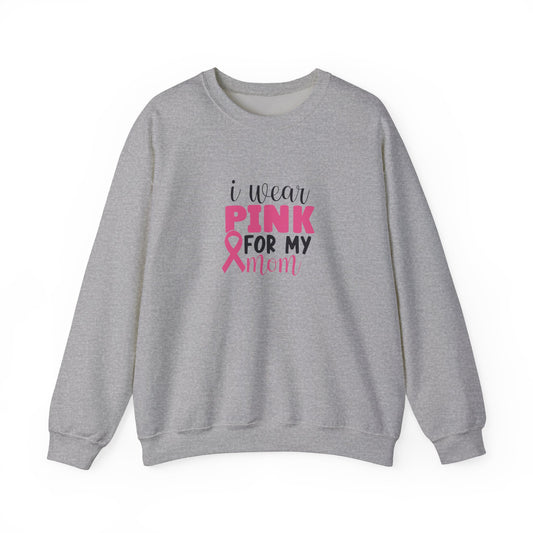 Unisex Heavy Blend™ Crewneck Sweatshirt: Pink for my mom breast cancer