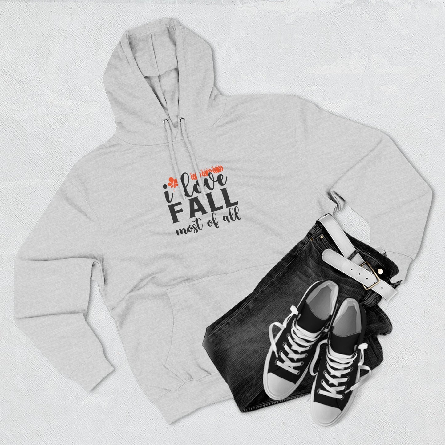 Three-Panel Fleece Hoodie: I love fall most of all