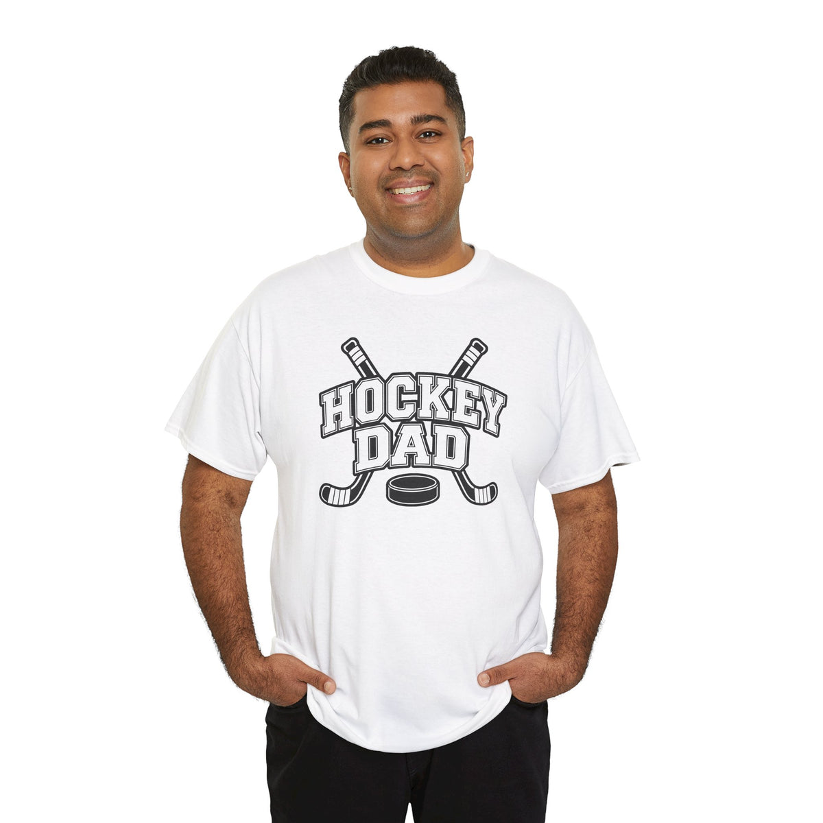 Hockey Dad T-Shirt — Personalized Player Name & Number | Travel Hockey Gift
