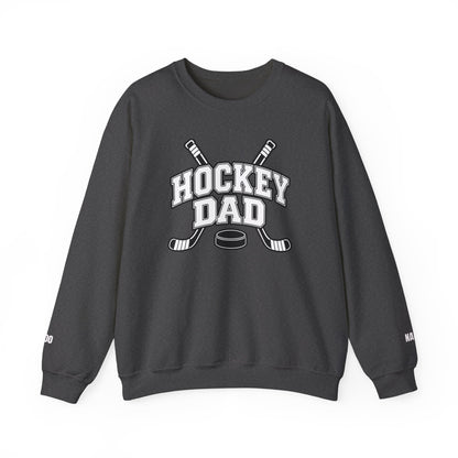 Hockey Dad Sweatshirt (Crewneck) — Personalized Player Name & Number | Travel Hockey Gift
