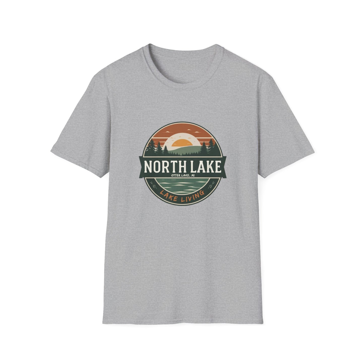 North Lake T-Shirt - Vintage Sunset Graphic