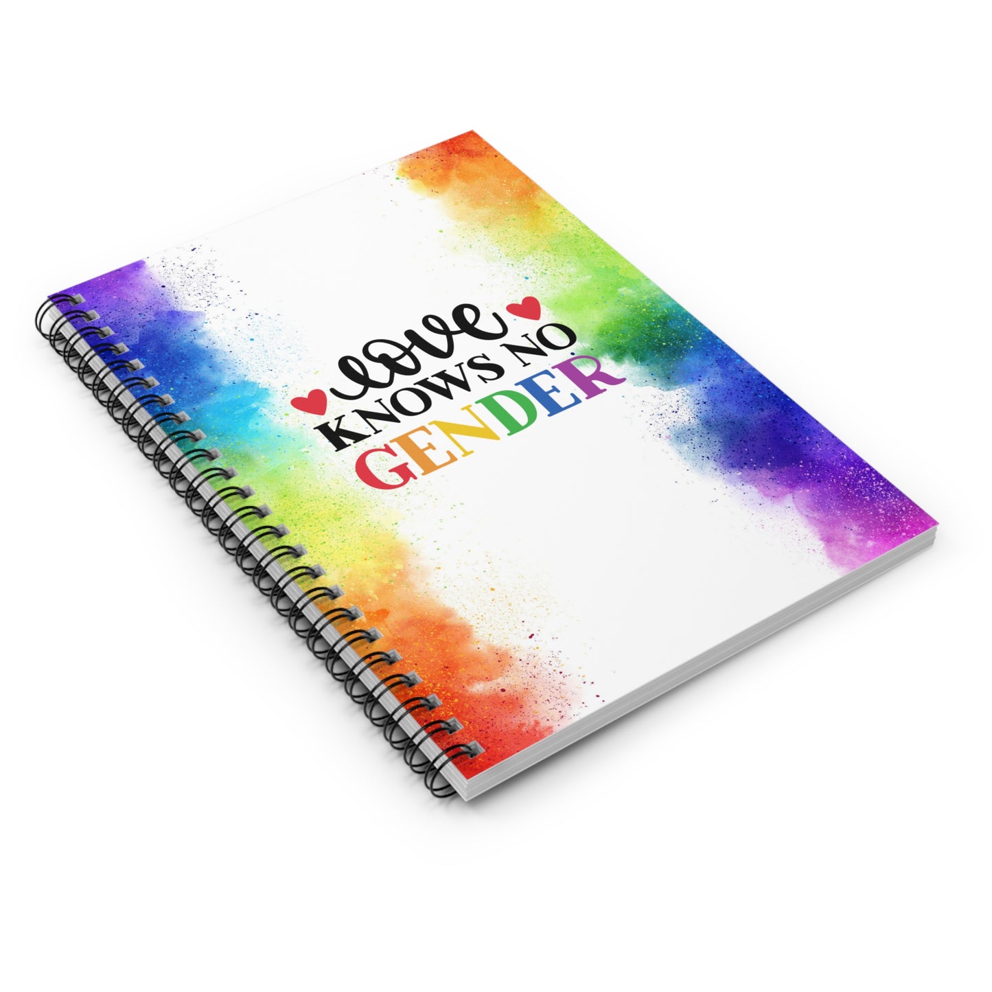 Journal / Spiral Notebook - Ruled Line - Love knows no gender