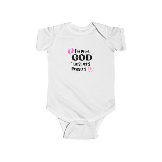 Infant Fine Jersey Onesie: I'm proof...pink feet