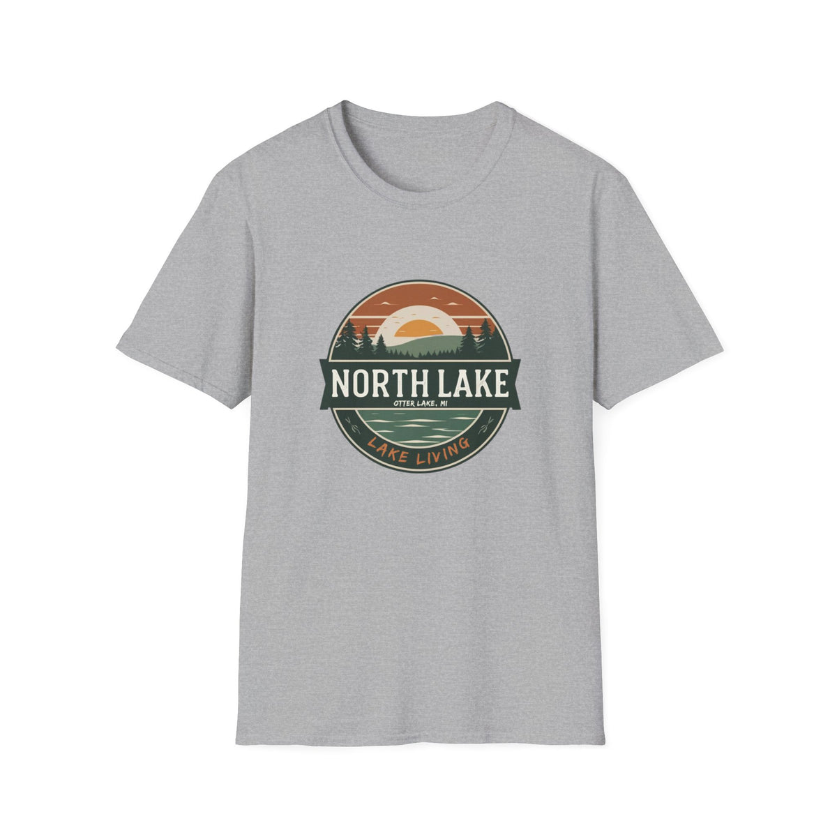 North Lake T-Shirt - Vintage Sunset Graphic
