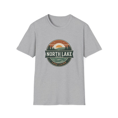 North Lake T-Shirt - Vintage Sunset Graphic