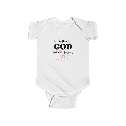 Infant Fine Jersey Onesie: I'm proof...pink star & heart