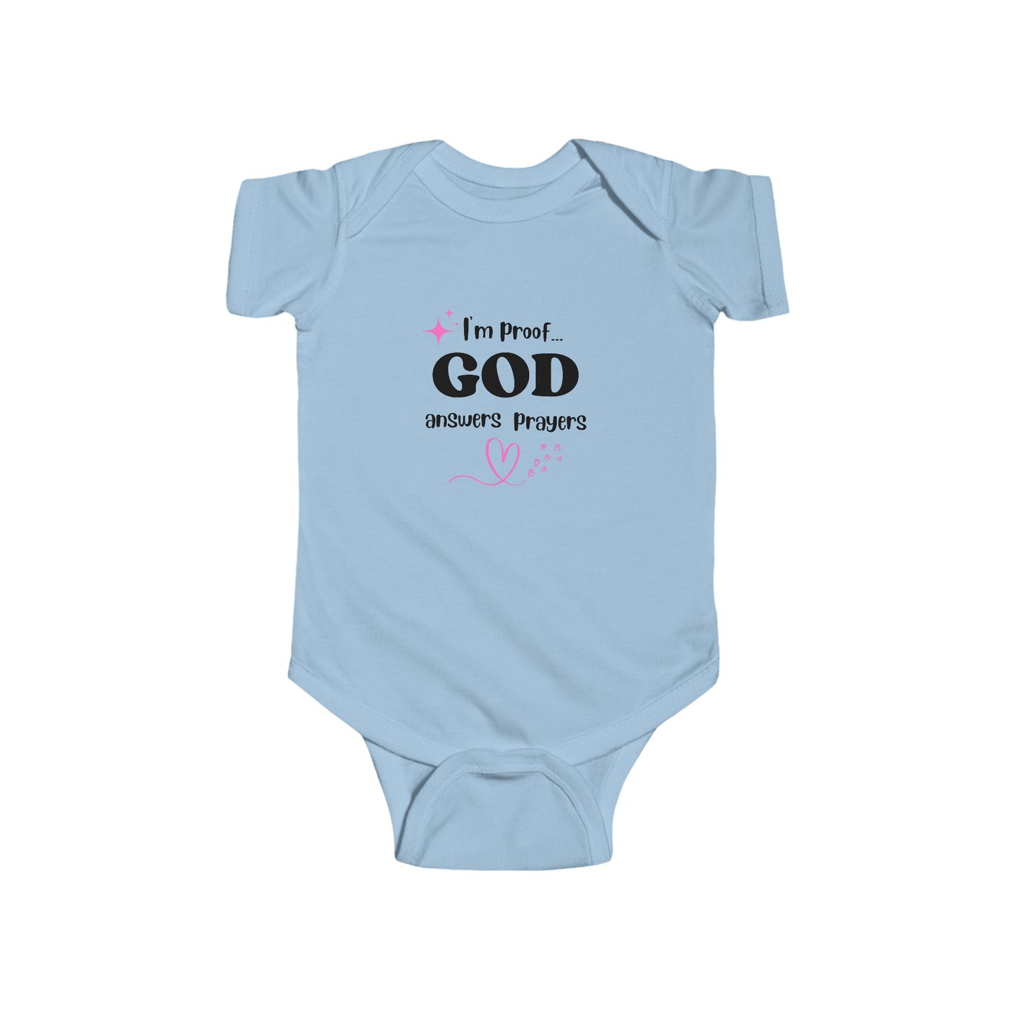 Infant Fine Jersey Onesie: I'm proof...pink star & heart