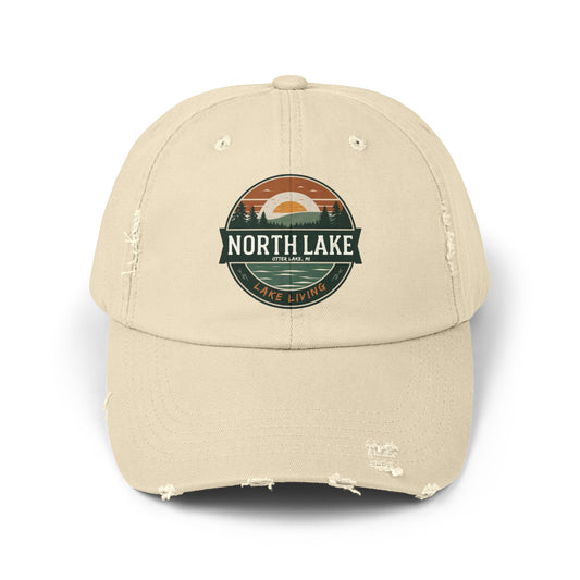North Lake Distressed Cap — Vintage Lake Living Baseball Hat
