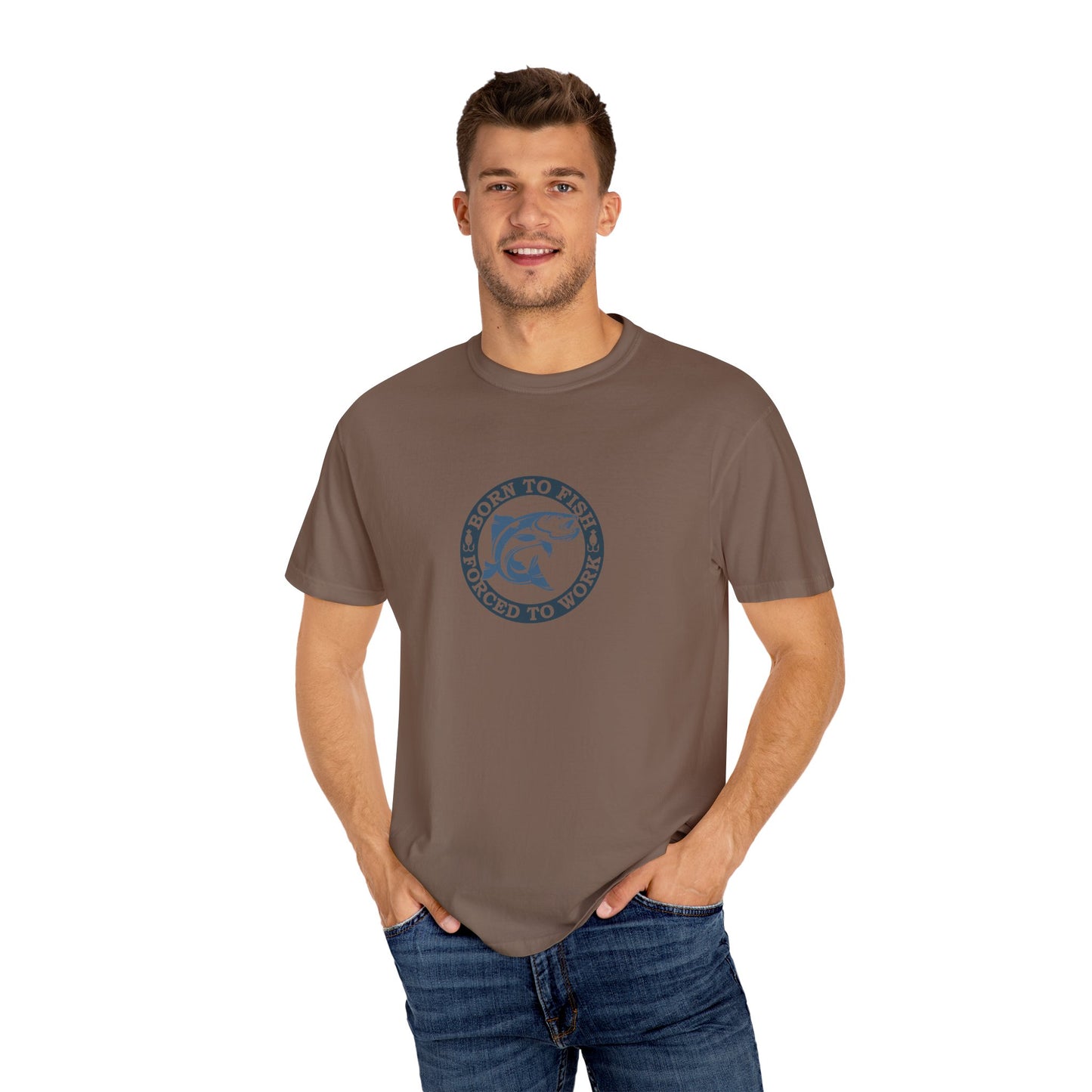 Unisex Garment-Dyed T-shirt: Born to fish