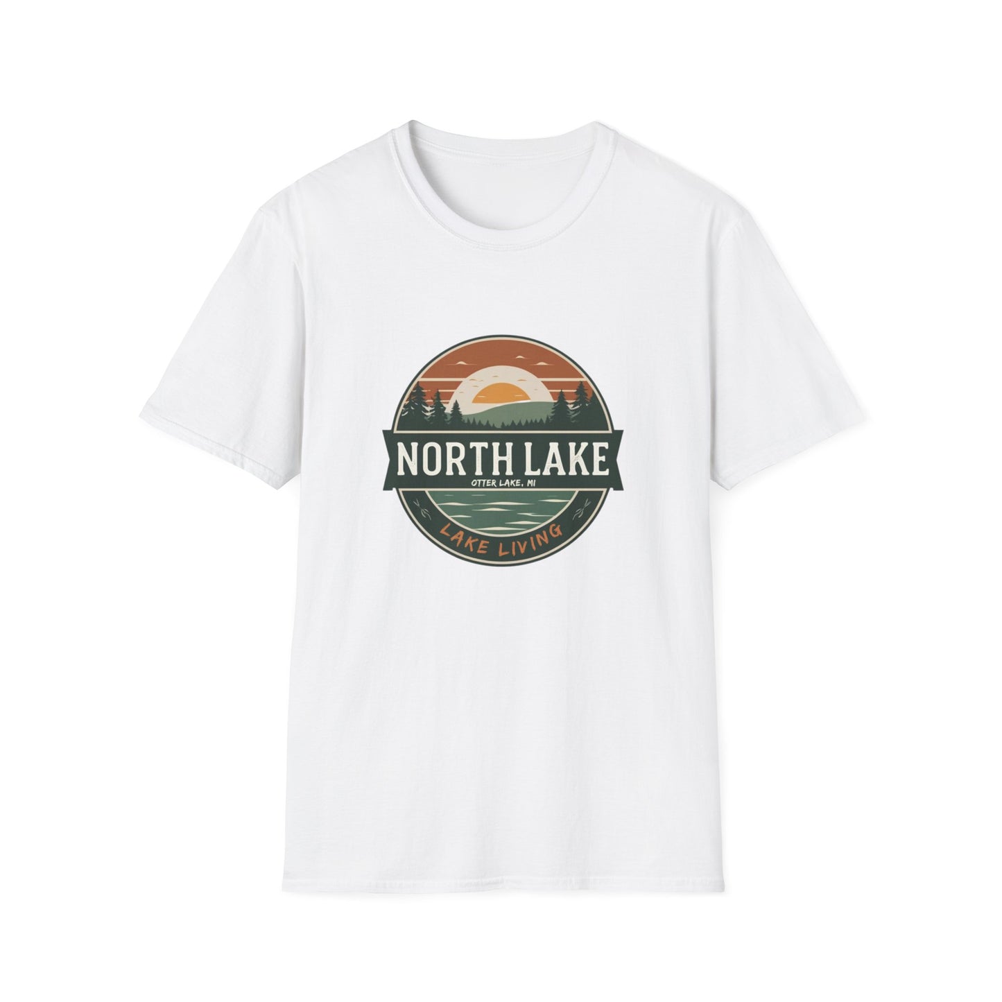 North Lake T-Shirt - Vintage Sunset Graphic